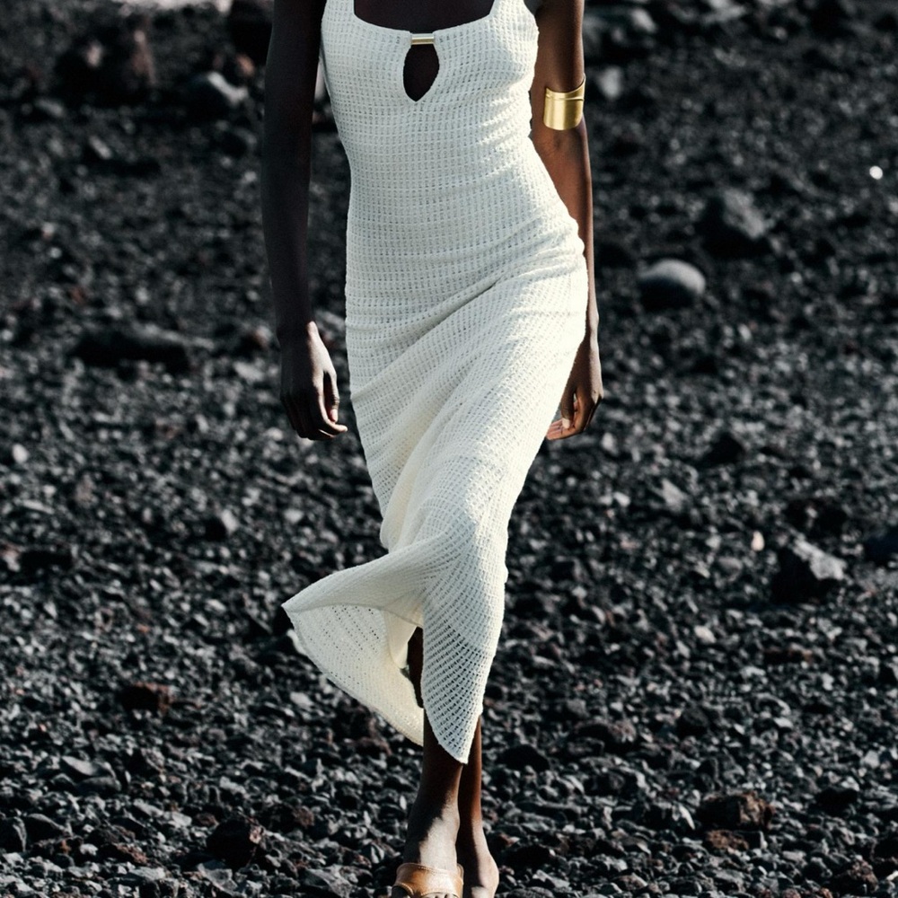 Zara Cream Midi Dress